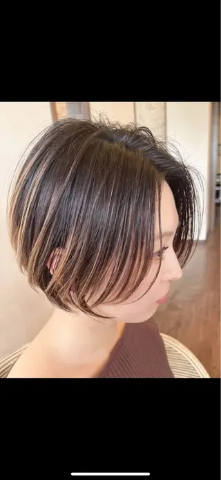 ショート カラー エイト半田所属・大松 菜々実のヘアスタイル