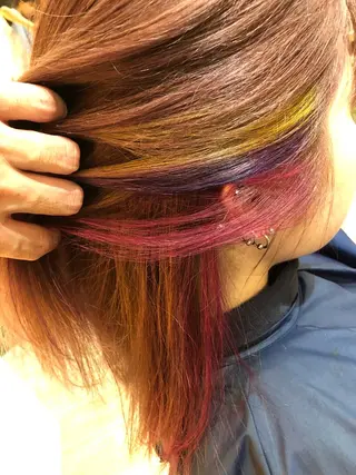 セミロング カラー 柏/春日竜次 /髪質改善縮毛矯正のヘアスタイル