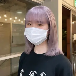 ミディアム カラー fifth所属・センターパート／マッ シュ／パーマ　あさみのヘアスタイル