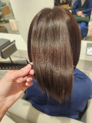 ショート パーマ 💜艶髪カラー💜 🎶富川美希🎶のヘアスタイル