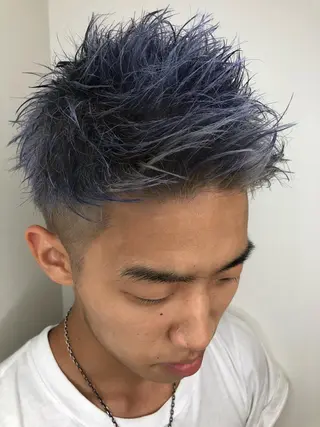 ショート カラー メンズ メンズヘア特化 崎田 成人のヘアスタイル