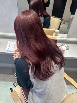 セミロング カラー Maria 梅田/デザインカラーのヘアスタイル