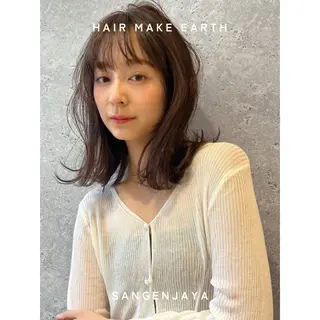 セミロング hair make earth 🪡のヘアスタイル