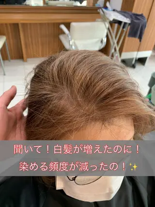 ショート カラー 白髪ぼかしハイライト 柳川拓哉のヘアスタイル