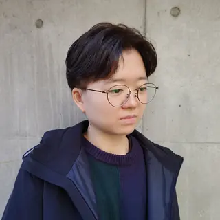 ショート パーマ メンズ さくらば ここのヘアスタイル