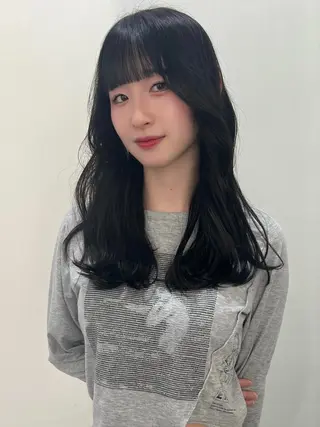 ロング ダン/メンズ/ 顔周り×透明感カラーのヘアスタイル