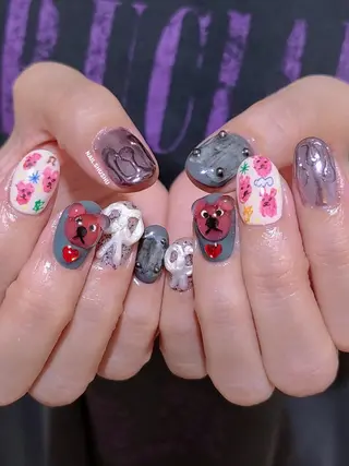 ネイル 3dパーツ/流行り 👧shushu❤️のネイルデザイン