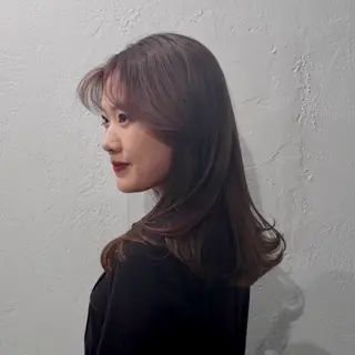 セミロング カラー 飯田 優花/カットモデルのヘアスタイル