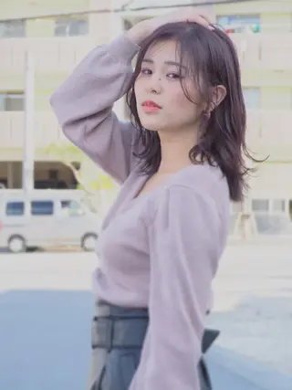 ミディアム カラー grand juteのヘアスタイル