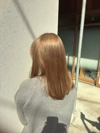 セミロング カラー 鮫島海斗☆レイヤー☆ ケアブリーチ☆パーマのヘアスタイル