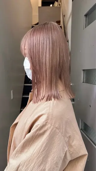 ミディアム カラー かえで🧶 ボブ/ハイトーンのヘアスタイル