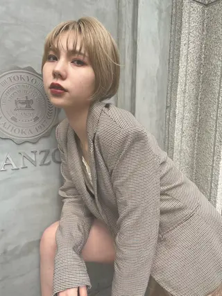 ショート カラー ショート/ボブ/ 心斎橋/宮脇美奈のヘアスタイル