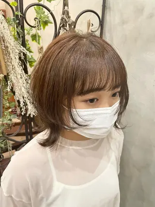 ショート カラー ヘアアレンジ 【ピンク/韓国ヘア/ ヘアセット】亜海のヘアスタイル