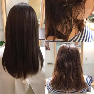 ミディアム カラー パーマ 平田 健一のヘアスタイル