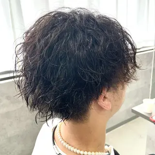 パーマ メンズ _WHITE所属・ダウンパーマ 曲がる縮毛矯正のヘアスタイル