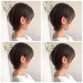 ショート カラー 京都大人女性ショート 徒歩1分/秋山のヘアスタイル