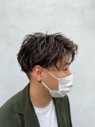 ショート カラー パーマ ヘアアレンジ メンズ キッズ HairSignature所属・ブリーチ指名神戸 No.1美容師RENのヘアスタイル