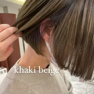 ミディアム カラー ボブパーマ ♡ヨシカワハナコのヘアスタイル