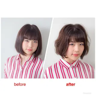 ショート パーマ 枝折 憲のヘアスタイル