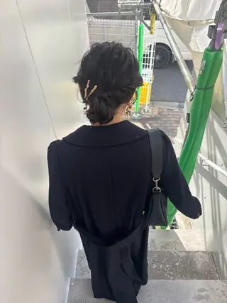 ミディアム ヘアアレンジ 大林 エリコのヘアスタイル