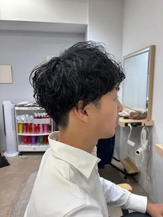 パーマ メンズ little×kuruku 銀座2号店 【リトルクルク】所属・🗽うる艶/メンズ Yui🗽🗺️のヘアスタイル