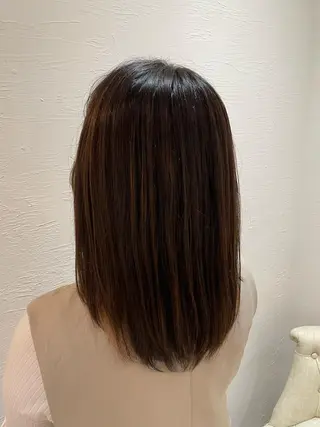 セミロング 守川 七海のヘアスタイル