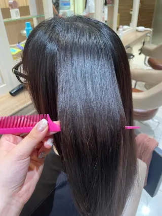 ミディアム パーマ 韓国ヘアメイク🎀/ 縮毛矯正✨山本媛香のヘアスタイル