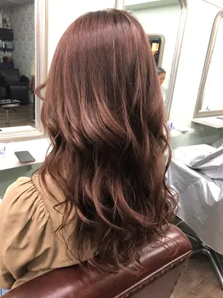 セミロング カラー 🌟髪質改善ケアカラ ー美髪縮毛矯正y🌟のヘアスタイル