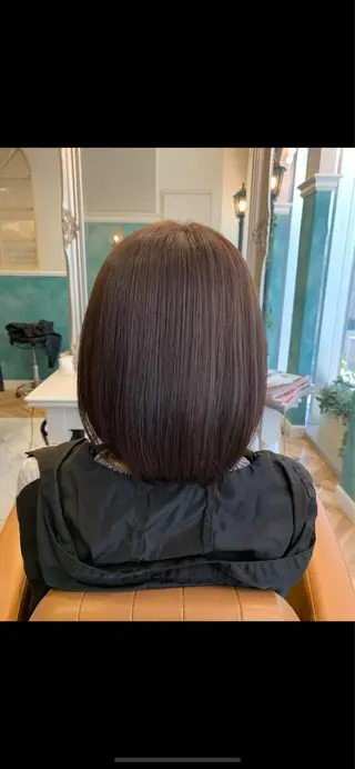 ミディアム ケアカラー/縮毛矯正 /レイヤー/板垣光采のヘアスタイル