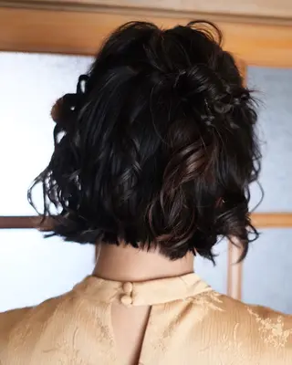 ショート ヘアアレンジ UTSUGI所属・ブリーチ無し透明感 ケアカラー🌿かなみのヘアスタイル
