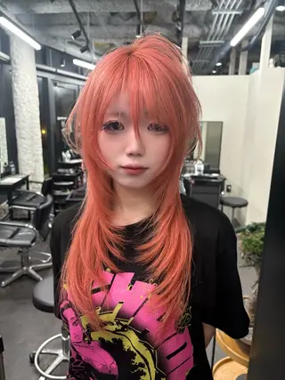 ロング カラー Null原宿所属・jyui/原宿 ハイトーン/デザインのヘアスタイル