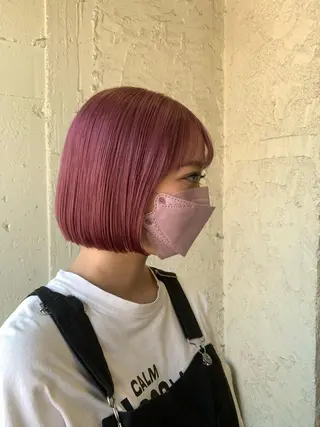 ショート カラー 髪質改善ストレート/ ブリーチ／渋谷　福田のヘアスタイル