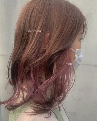 カラー ラベンダー/レイヤー スタイル🤎mamiのヘアスタイル