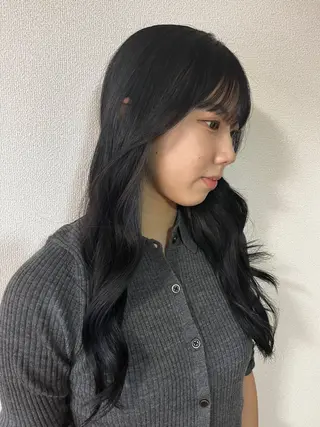 ロング カラー カーリーパーマ/ 透明ｶﾗｰ/MIKUのヘアスタイル