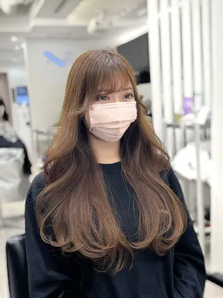 セミロング カラー パーマ ヘアアレンジ 韓国ヘア×2way 🇰🇷和知拓郎のヘアスタイル