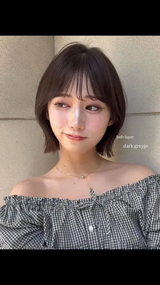 ショート ばんちなつ / ボブ/透明感カラーのヘアスタイル