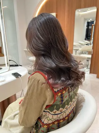 セミロング カラー 韓国レイヤー🇰🇷 韓国研修◎渋谷カイトのヘアスタイル