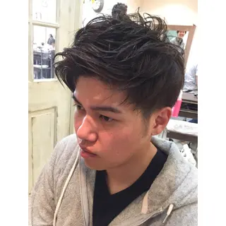 ショート カラー メンズ 透明感/ 美髪矯正/田中恭のヘアスタイル