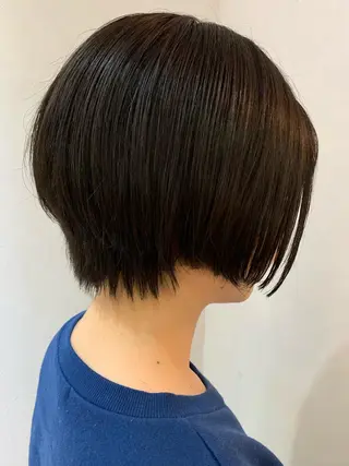 ショート パーマ/透明感カラー /ボブ/吉田一生のヘアスタイル