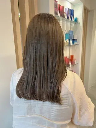 セミロング カラー 🍒透明感カラー mutsuki🍒のヘアスタイル