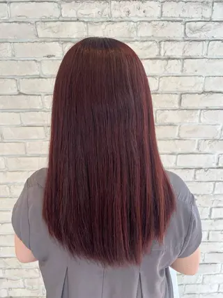 セミロング しゅり/韓国艶カラー 🩶🫧エクステ🎀のヘアスタイル