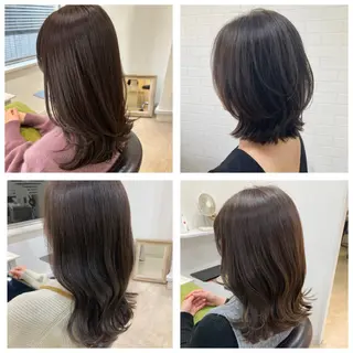 ミディアム カラー 韓国風⭐️くびれヘア 🍀高津かえでのヘアスタイル