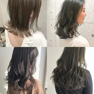 ミディアム カラー 瀬原 千夏のヘアスタイル
