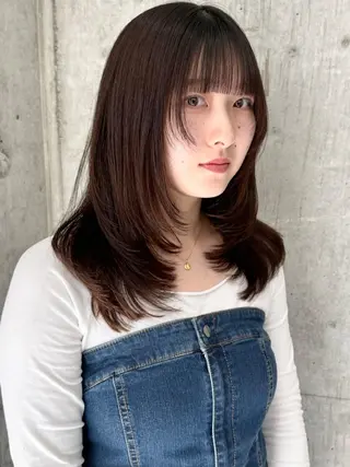 ロング カラー 飯田 晟恭のヘアスタイル