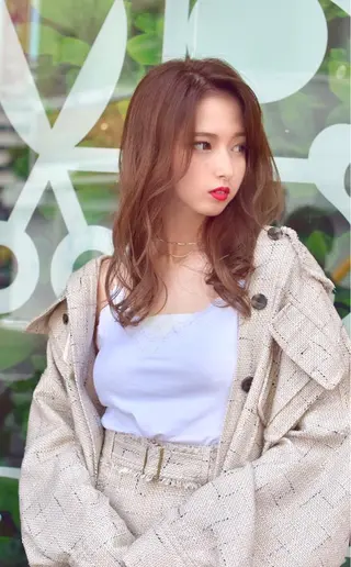 セミロング カラー ✨うるツヤ髪質改善✨ 林 大樹のヘアスタイル