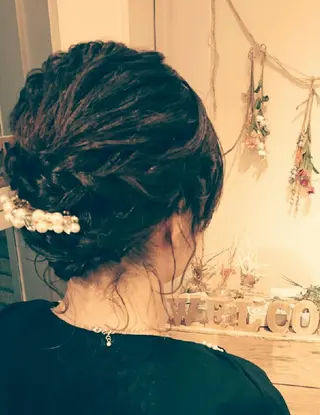 ヘアアレンジ セミロング ヘアセット/髪質改善 /カラー/TADOのヘアスタイル