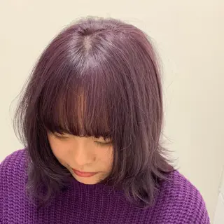 ミディアム カラー THE./ブリーチ 透感カラー/髪質改善のヘアスタイル