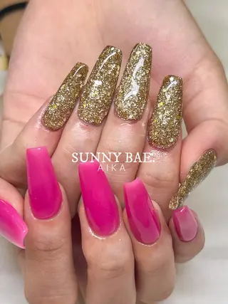 ロング ネイル SUNNY BAE.所属・Made By AIKAのネイルデザイン