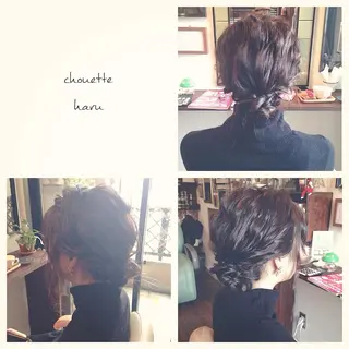 ミディアム カラー ヘアアレンジ サダハルカ ｜chouetteのヘアスタイル
