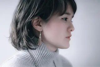 ショート ミディアム カラー パーマ 川間 将彦のヘアスタイル